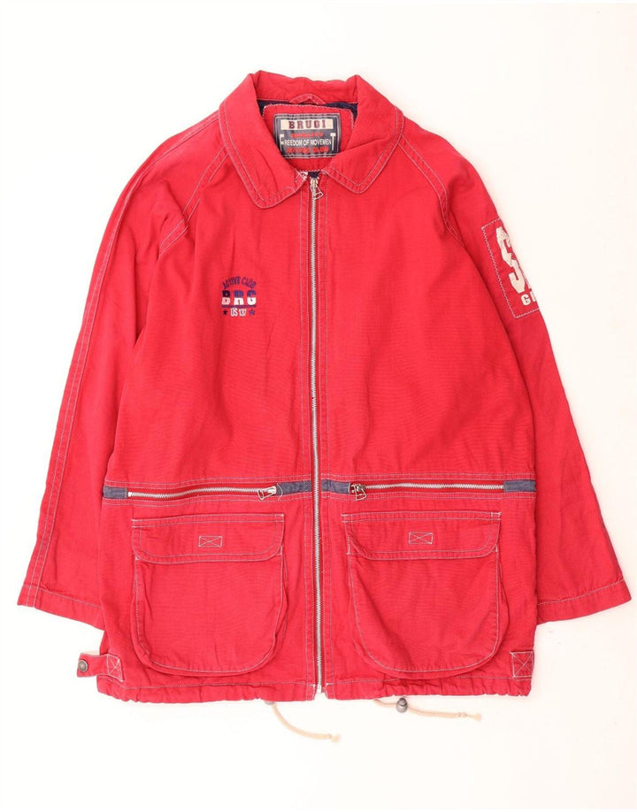 Giacca Utility Grafica da Uomo Brugi IT 52 XL Cotone Rosso