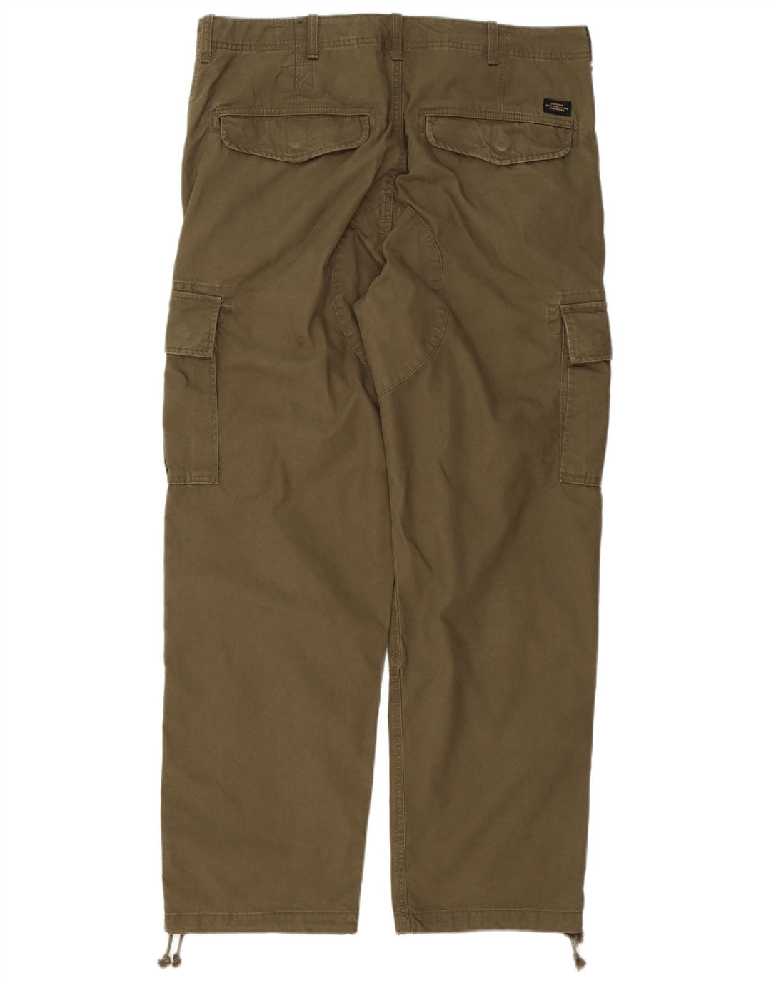 Pantaloni cargo dritti da uomo Superdry W36 L32 cotone kaki