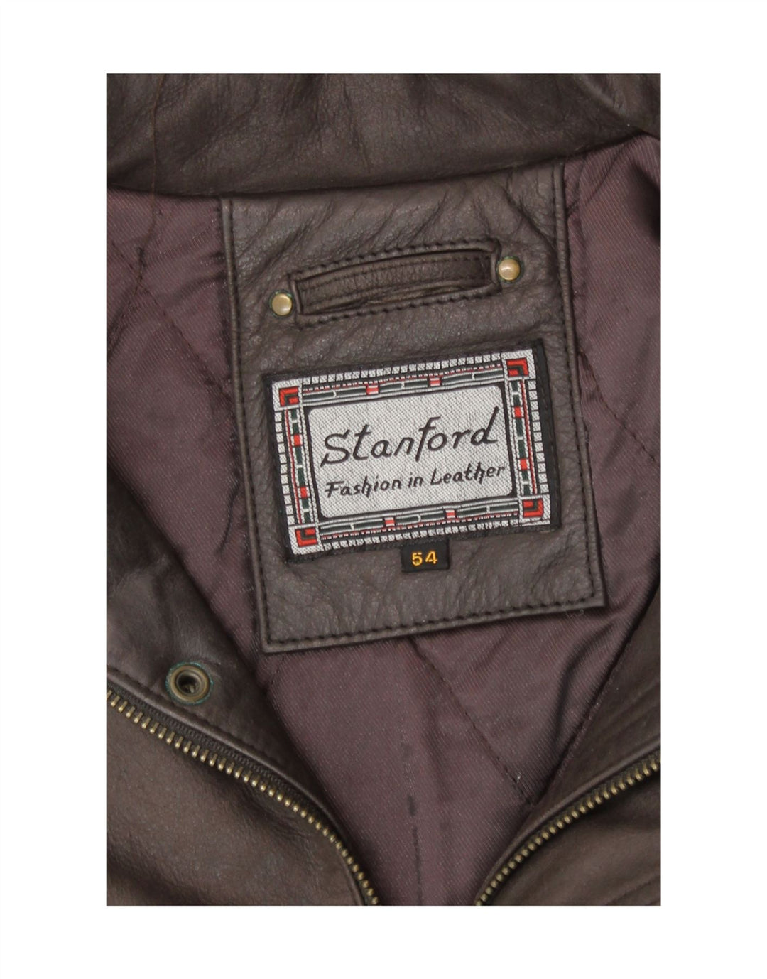 Giacca in pelle da uomo Stanford EU 54 2XL Pelle marrone