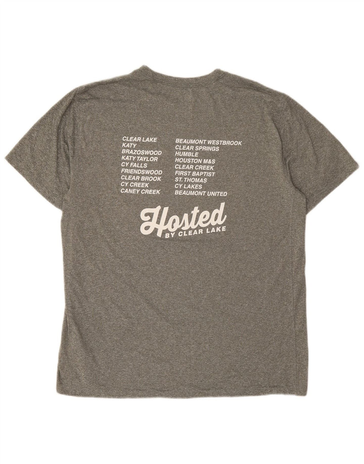 T-shirt grafica Nike Dri Fit da uomo XL in poliestere grigio