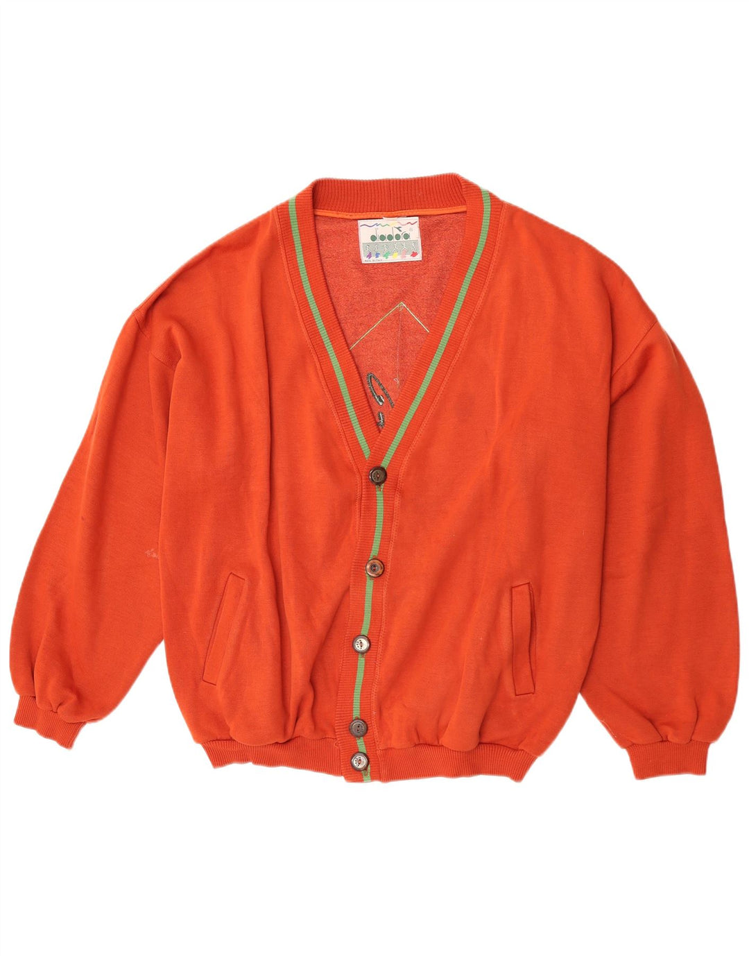 Maglione cardigan grafico da uomo Diadora XL arancione