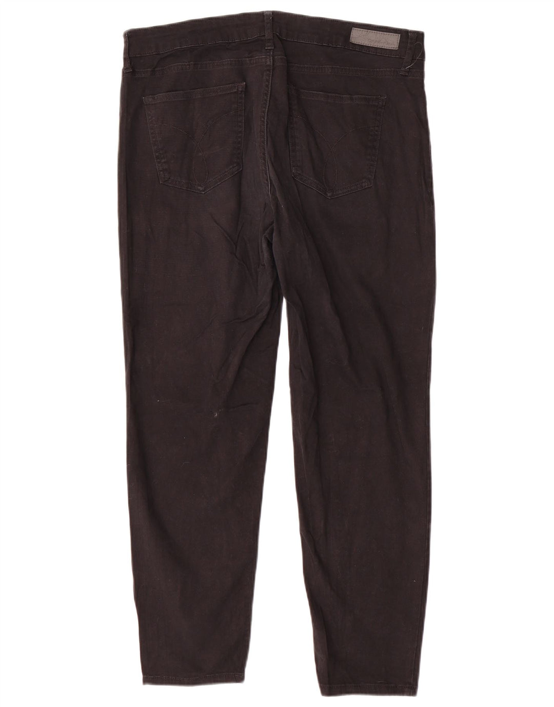 CALVIN KLEIN Pantaloni skinny casual da donna US 14 XL W34 L26 Cotone nero