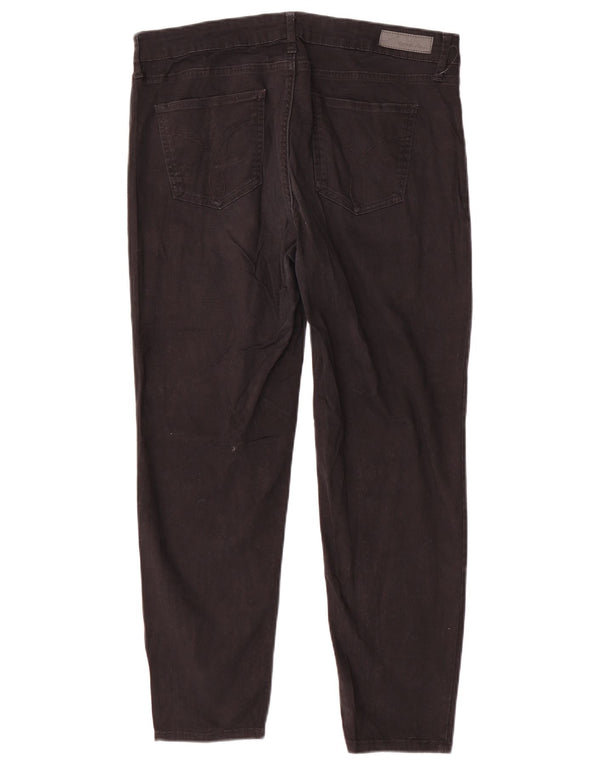 CALVIN KLEIN Pantaloni skinny casual da donna US 14 XL W34 L26 Cotone nero