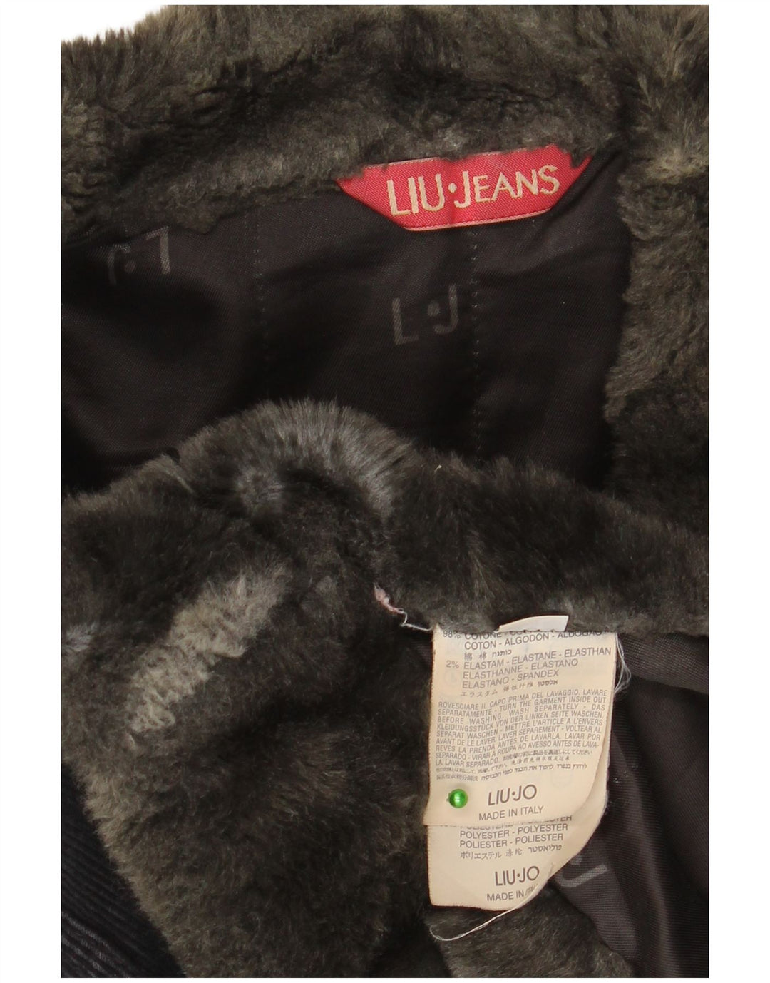 Giacca in velluto a coste da donna Liu Jo UK 14 Cotone grigio medio