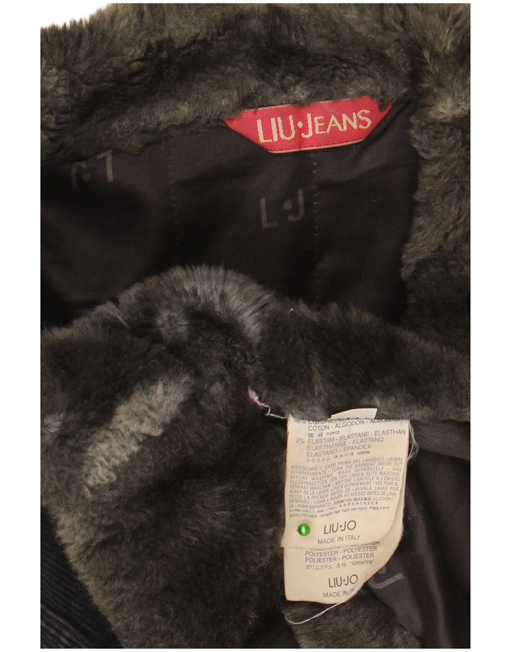 Giacca in velluto a coste da donna Liu Jo UK 14 Cotone grigio medio