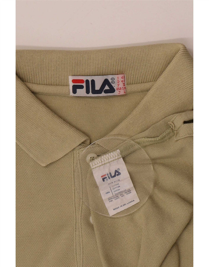 Polo da uomo Fila IT 48 cotone kaki medio