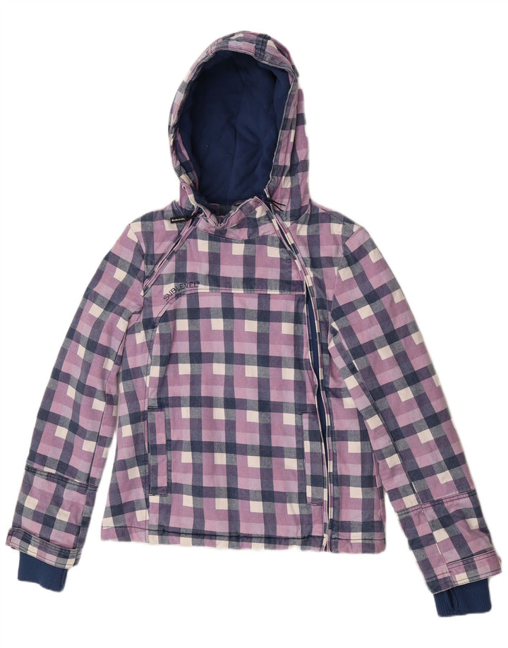 Giacca a vento con cappuccio da donna Sublevel UK 16 Large Purple Geometric