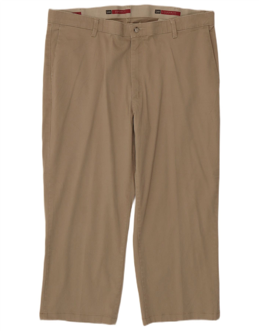 Pantaloni capri dritti da uomo su misura LEE W40 L24 in cotone beige