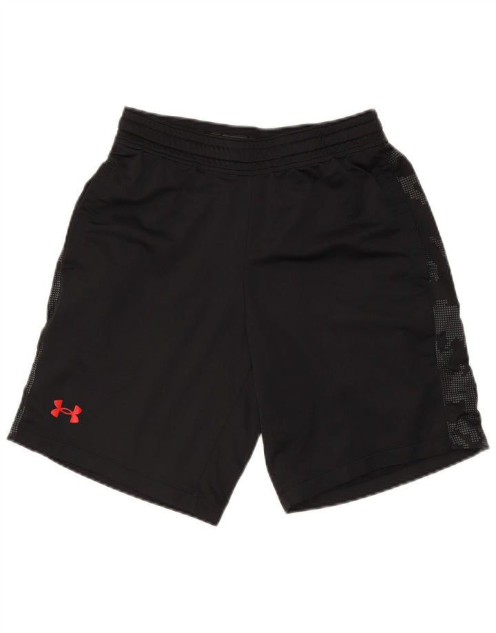 Pantaloncini sportivi da uomo Under Armour piccoli in poliestere mimetico nero
