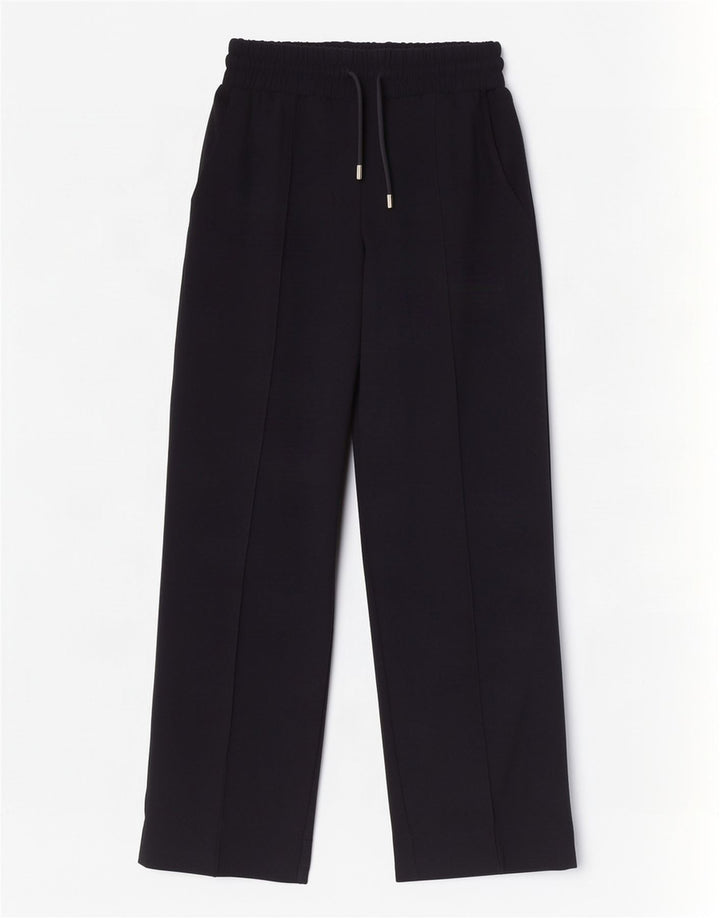Pantaloni da tuta da donna a gamba larga Reiss UK 10 Small Poliestere nero