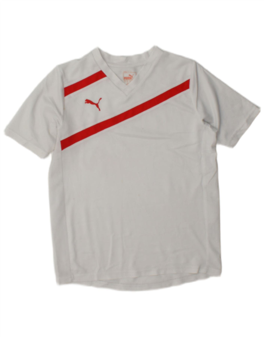 Maglietta grafica Puma per ragazzi, 11-12 anni, in poliestere color block bianco