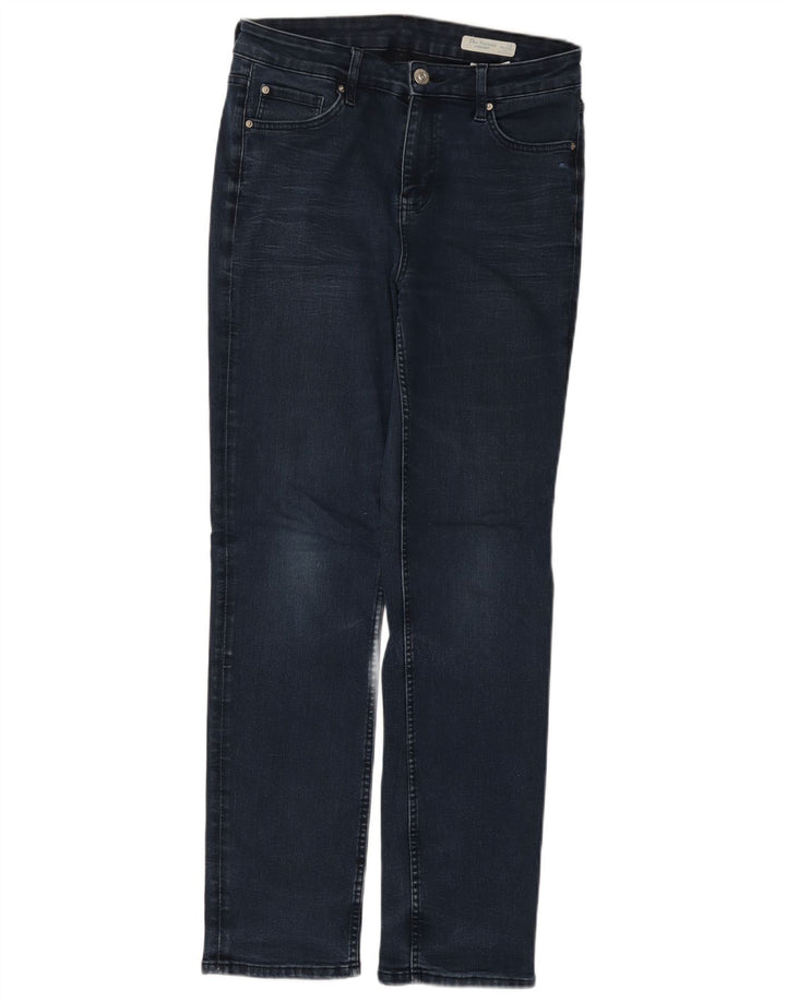 MARKS & SPENCER Jeans dritti da donna UK 12 Medio W30 L30 Blu navy