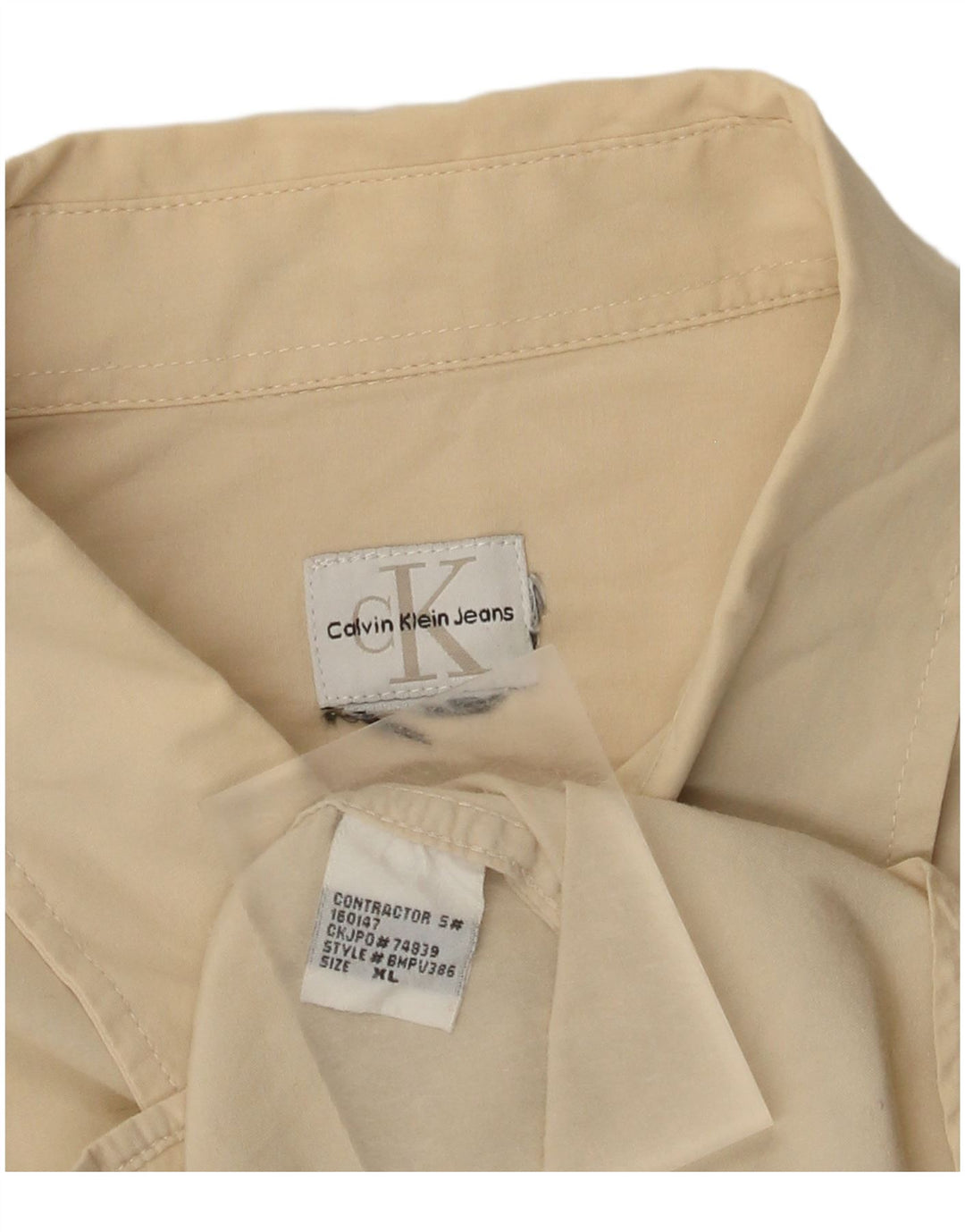Camicia da uomo Calvin Klein Jeans XL Beige