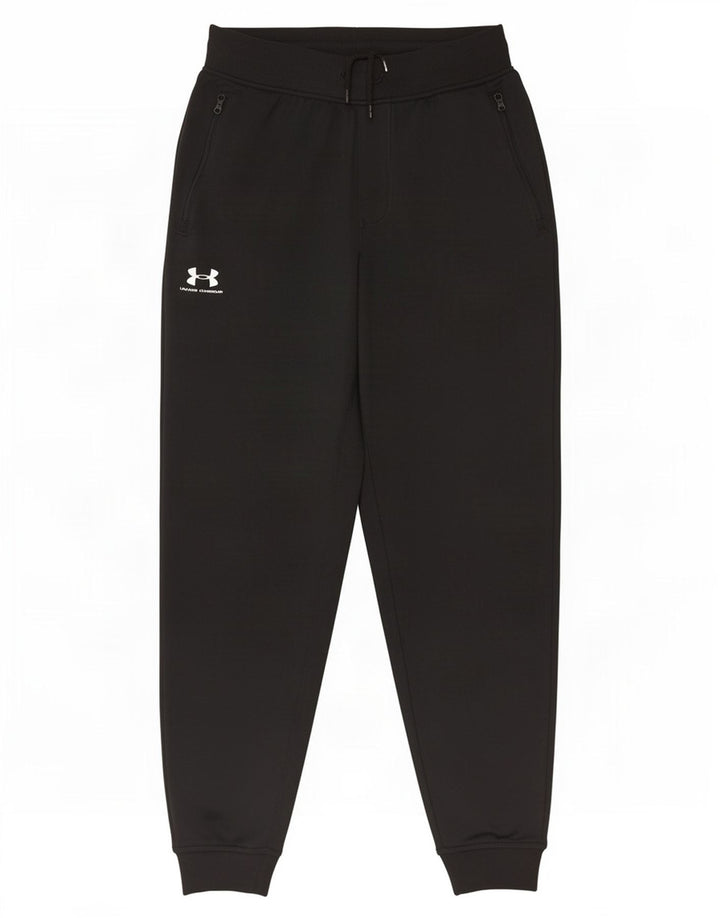 Pantaloni da tuta da uomo Under Armour da jogging medio poliestere nero