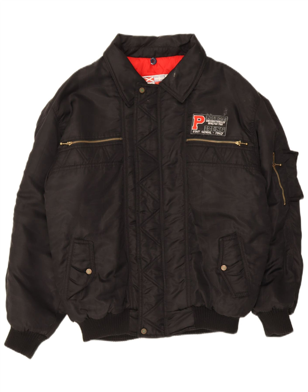 Giubbotto bomber imbottito da uomo Polbot UK 42 XL nero in poliammide