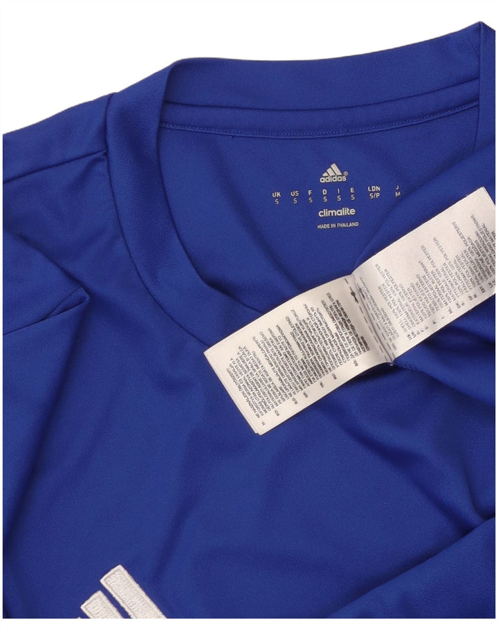 T-shirt ADIDAS Climalite da uomo piccola in poliestere blu