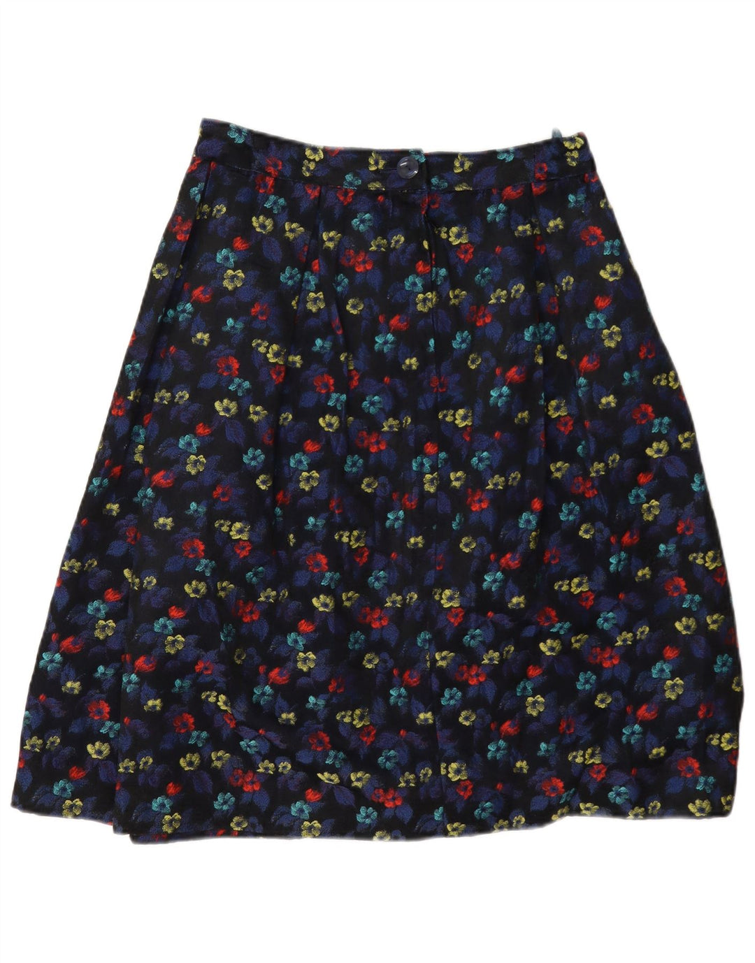 Gonna a trapezio da donna vintage W28 floreale medio multicolore