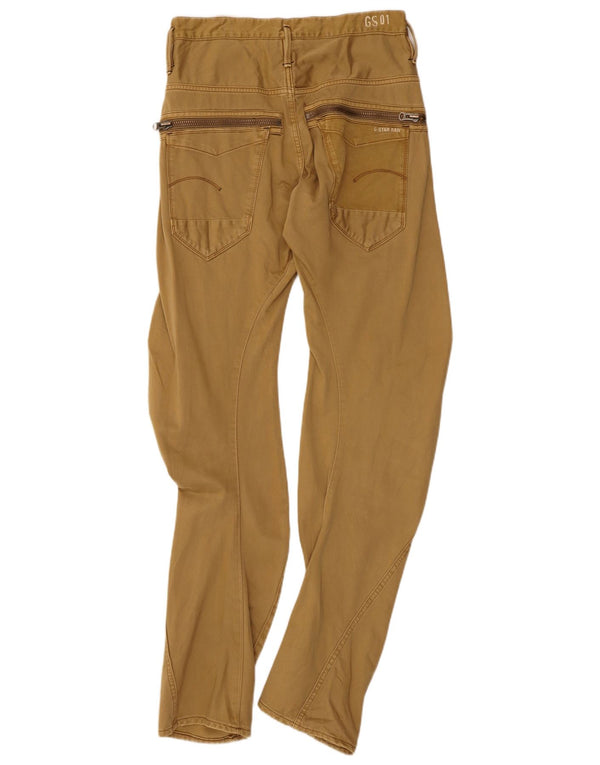 Pantaloni casual slim da uomo G-Star W29 L34 cotone marrone