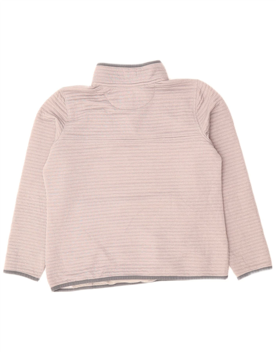 Felpa da donna con collo abbottonato L.L.Bean, UK 16, grande, in poliestere grigio