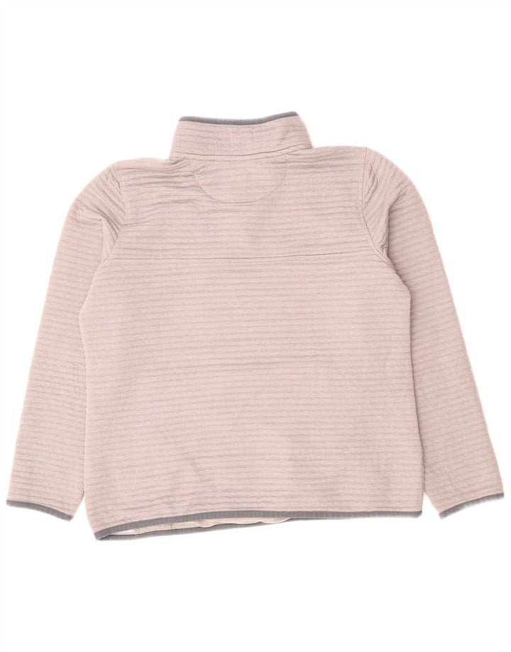 Felpa da donna con collo abbottonato L.L.Bean, UK 16, grande, in poliestere grigio