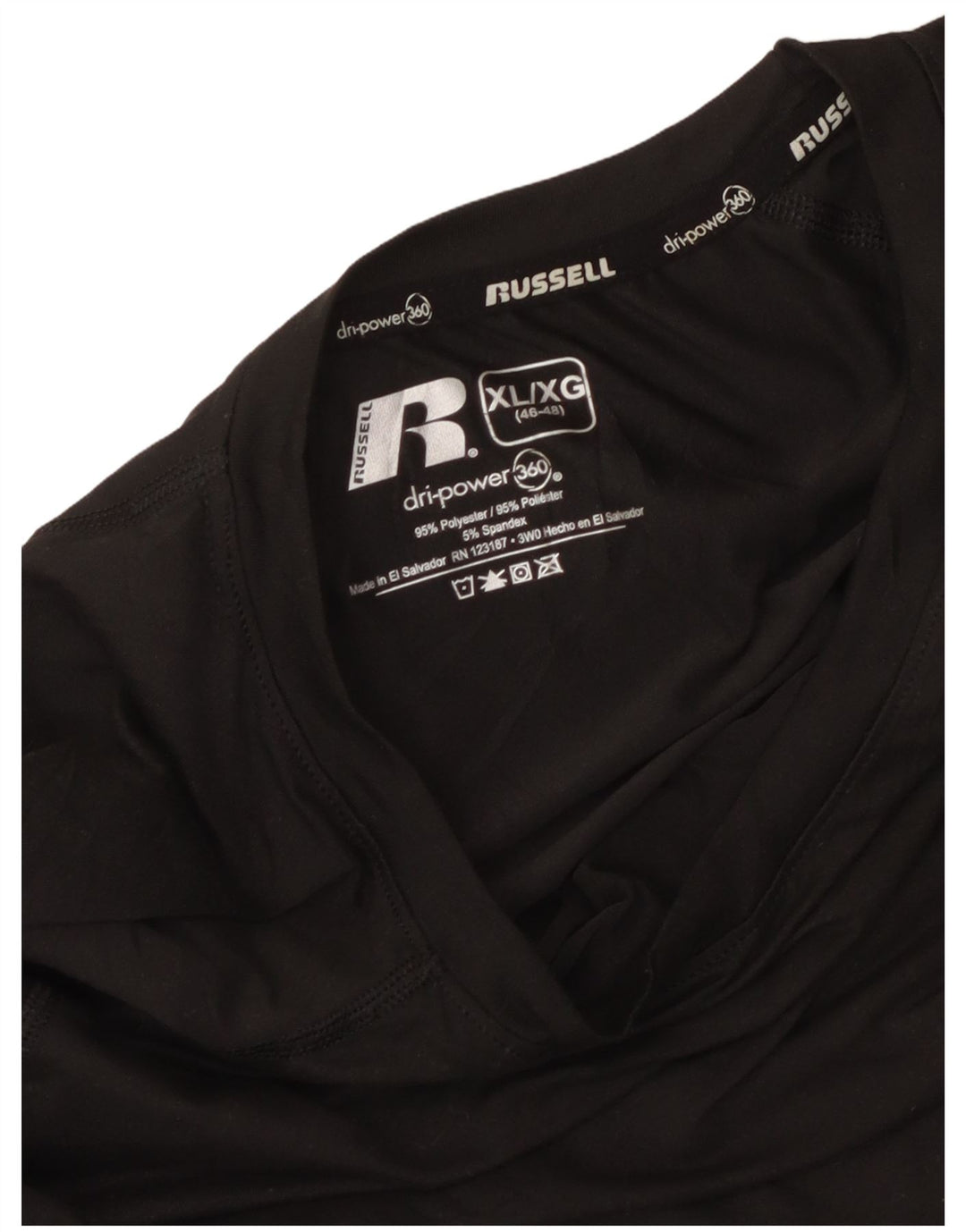 RUSSELL ATHLETIC Maglia da uomo a maniche lunghe XL in poliestere grigio