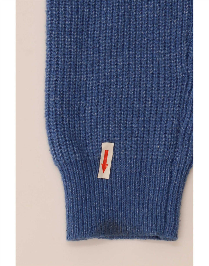 Maglione maglione girocollo da uomo Marks & Spencer grande poliammide screziato blu