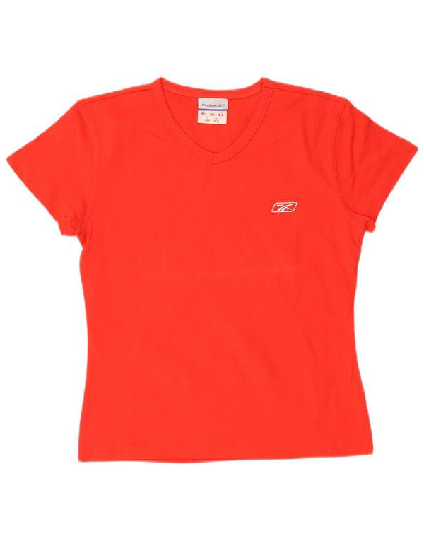 T-shirt Reebok da donna Top UK 14 Large rossa in cotone