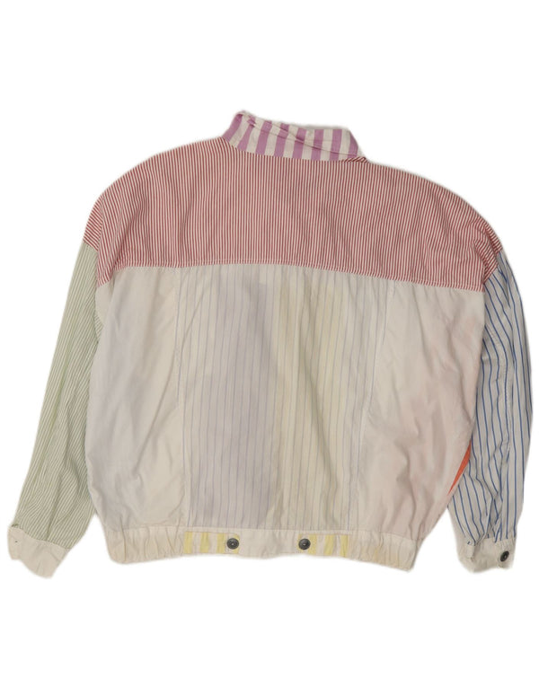 Giubbotto bomber da uomo Naf UK 42 XL in cotone a righe multicolore retrò