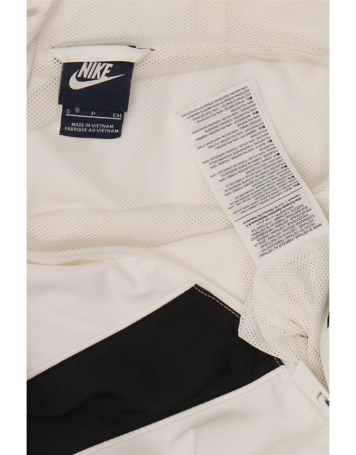 Giubbotto bomber con cappuccio da uomo Nike UK 36 piccolo poliestere color block bianco