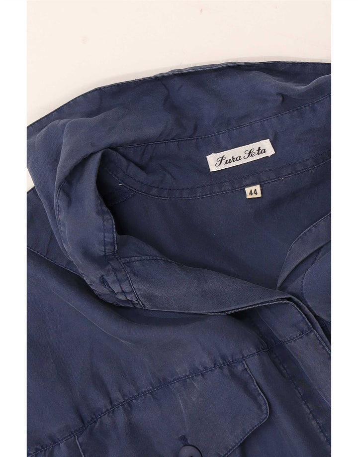 Tutina vintage da donna IT 44 media in seta blu navy