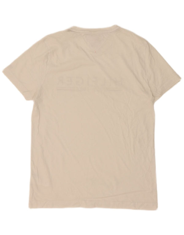 T-shirt grafica da uomo Tommy Hilfiger Top in cotone bianco medio