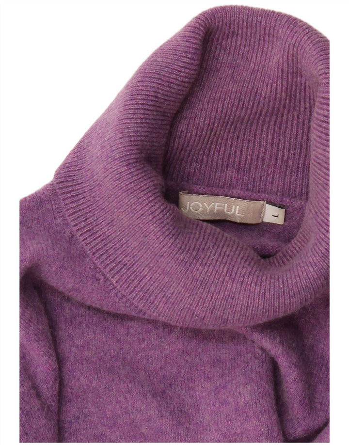 Maglione maglione collo alto da donna Joyful UK 14 grande viola