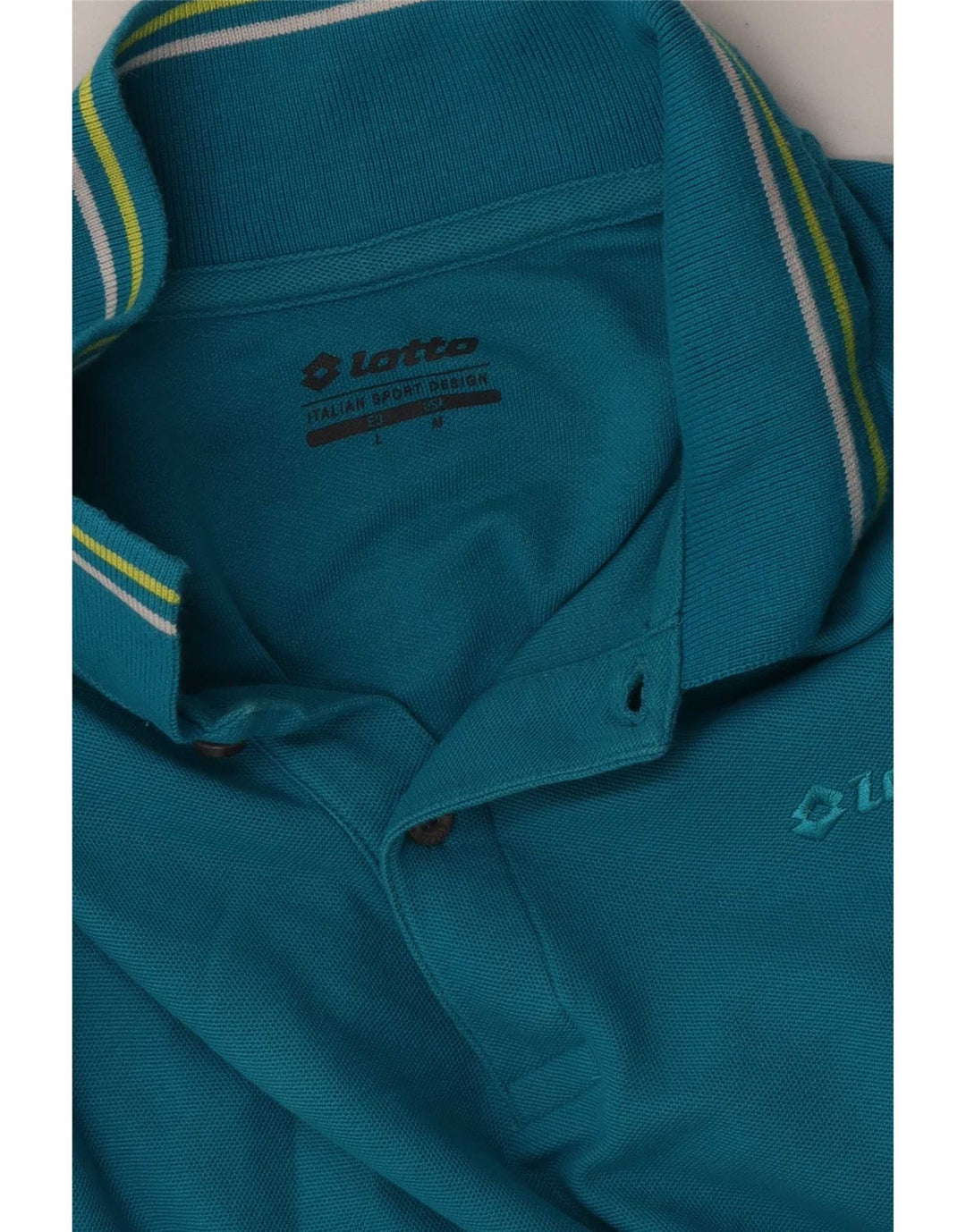 Polo da uomo Lotto a righe grandi blu