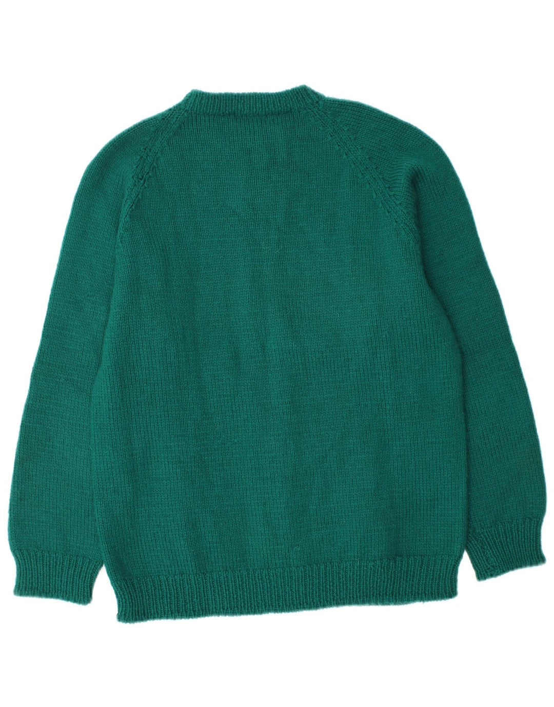 Maglione maglione girocollo da uomo vintage verde medio
