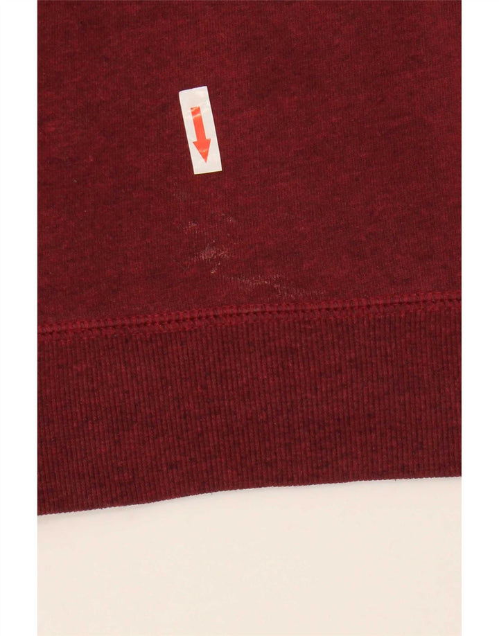 Felpa con cappuccio e zip grafica da uomo di Vans in cotone bordeaux medio