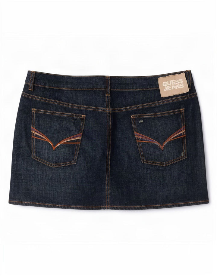 Guess Mini Gonna in Denim da Donna W32 Grande in Cotone Blu Navy