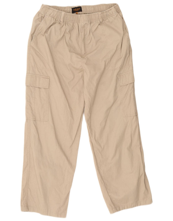 Pantaloni cargo dritti da uomo Farah XL W34 L27 Cotone beige