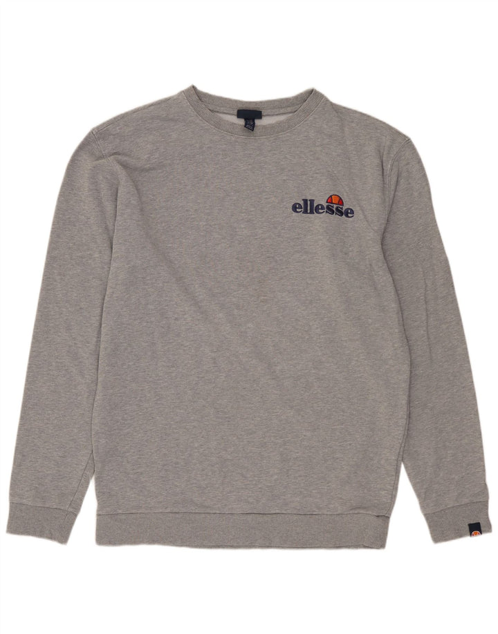 ELLESSE Felpa Uomo Maglione Cotone Grigio Medio