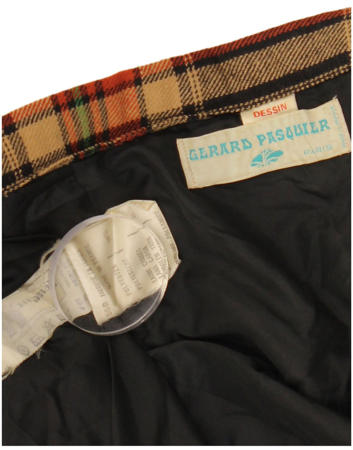 Gonna a trapezio da donna GERARD PASQUIER W24 XS poliestere a quadri nero