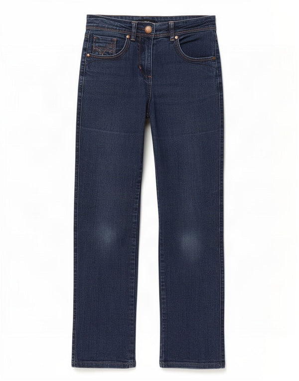 M&Co Womens Straight Jeans UK 8 Small W28 L29 Blue