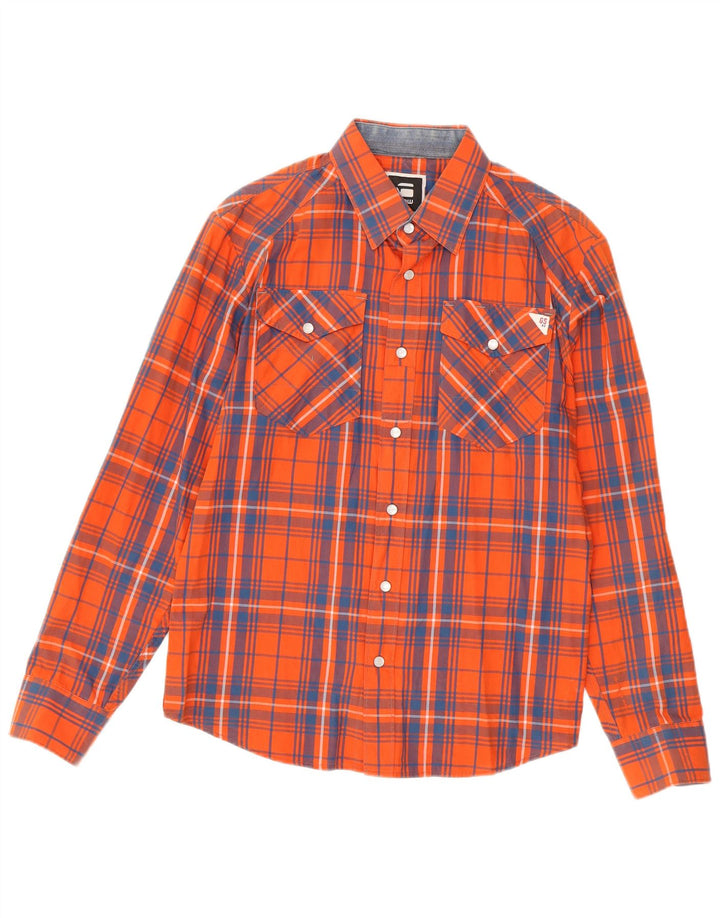Camicia da uomo G-Star grande in cotone arancione