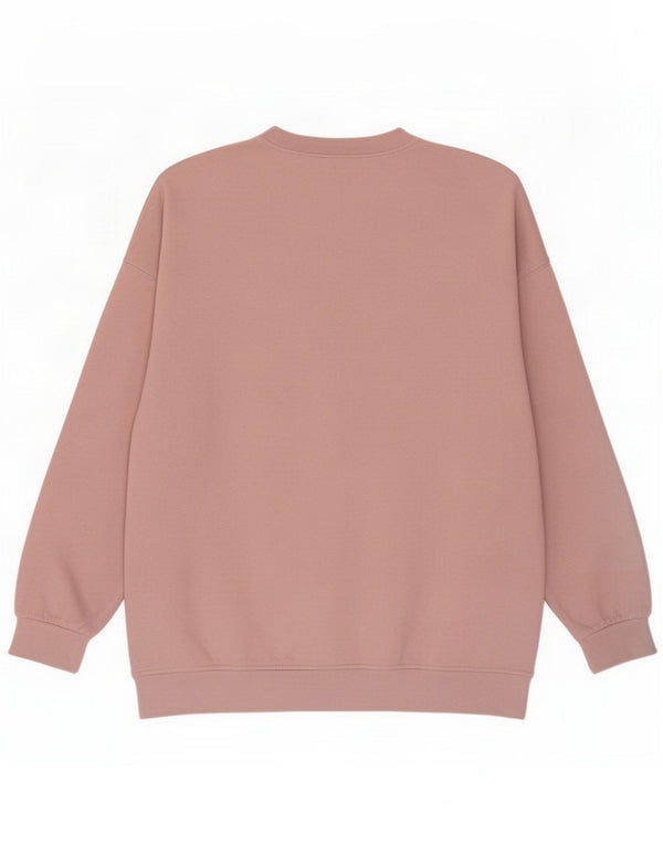 Zara Felpa oversize da donna UK 14 Cotone rosa medio