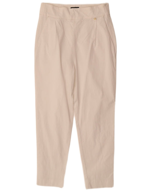 Pantaloni cropped affusolati da donna LIU JO IT 40 Small W28 L25 Viscosa bianca