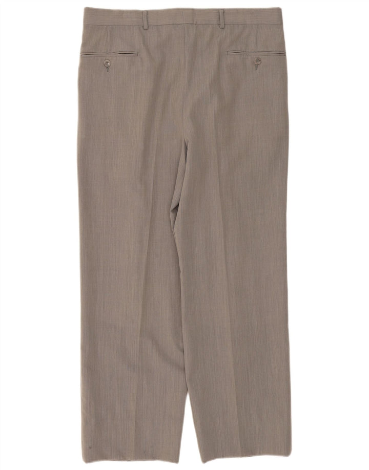 Pantaloni da Abito Trussardi Uomo con Pegged IT 50 Large W36 L28 Grigio