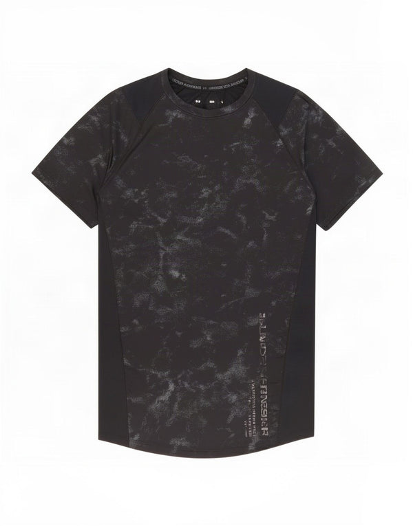 Maglietta grafica da uomo Under Armour Heat Gear Top Small Black Tie Dye