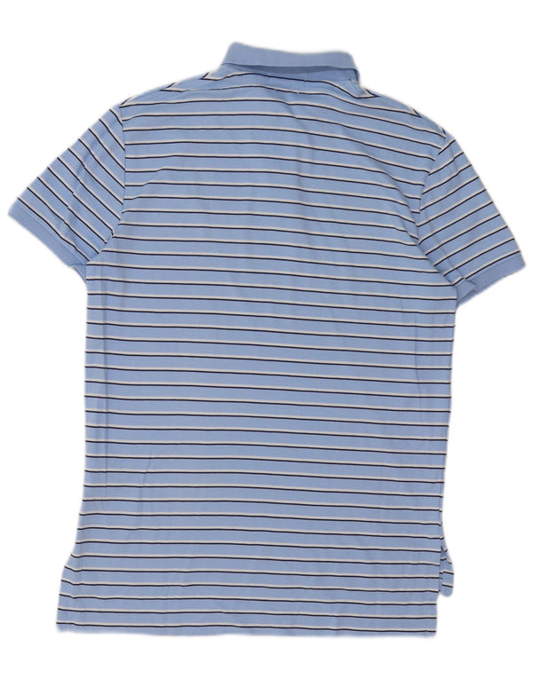Polo Ralph Lauren da uomo in cotone a righe blu medio