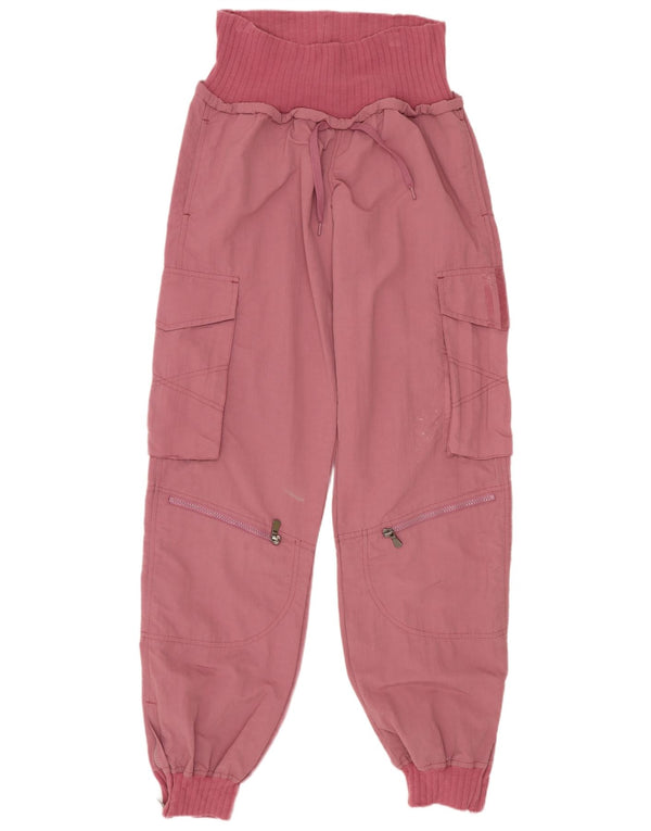 Pantaloni cargo Adidas da donna Joggers piccoli W29 L33 cotone rosa