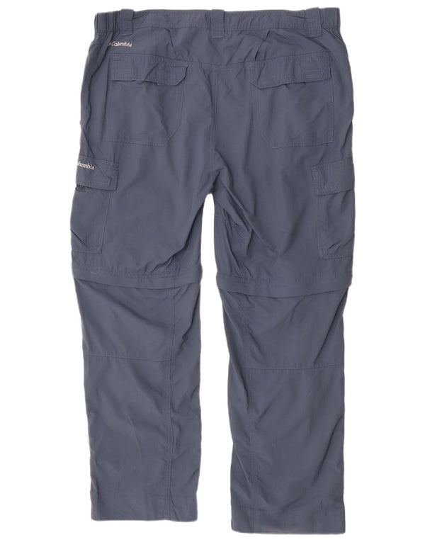 Columbia Mens Hiking Cargo Trousers W40 L32 Blue Nylon