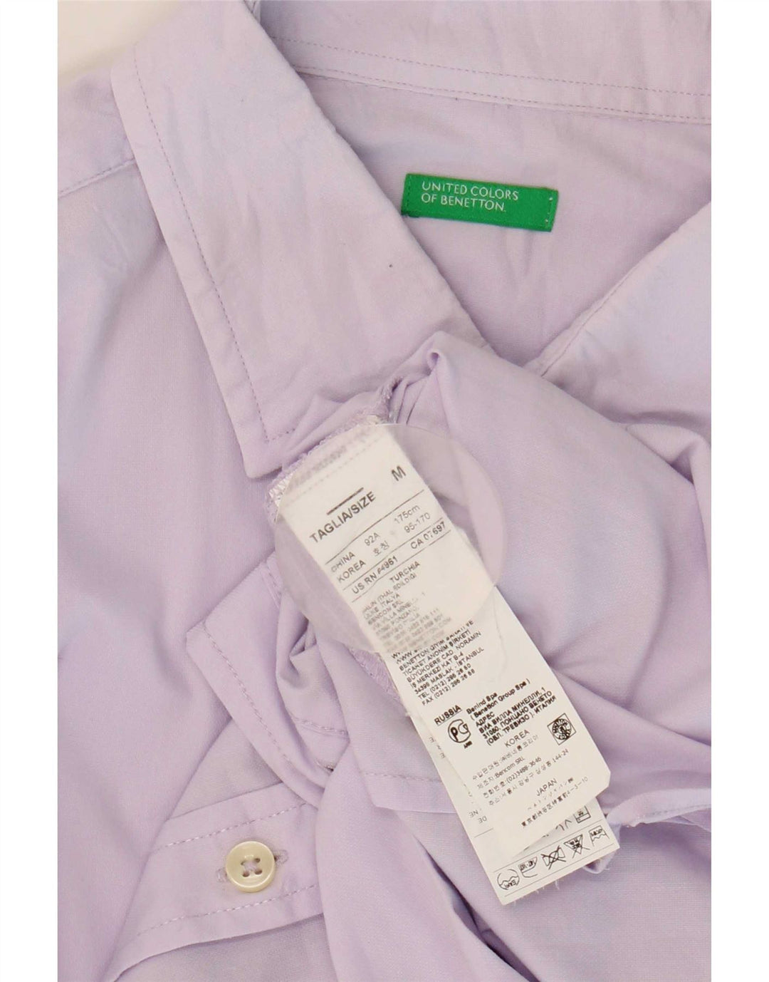 Camicia Benetton Uomo Viola Medio Cotone