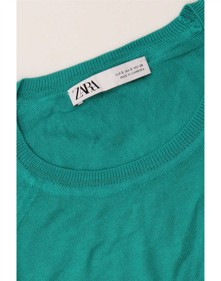 Maglione maglione oversize con scollo a barca da donna Zara UK 10 piccolo verde